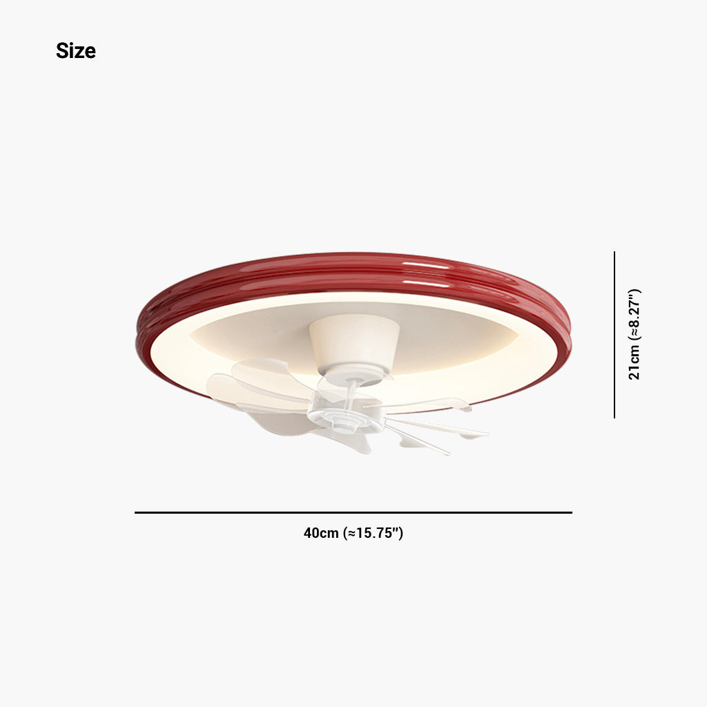 Ceiling Fan Light Flush Mount Red Size