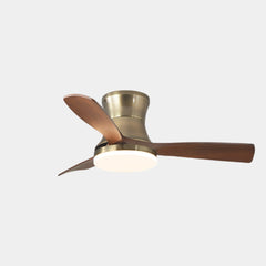 Walnut Ceiling Fan Light Semi-Flush Mount