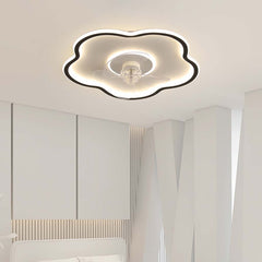 Mennyezeti ventilátor szabályozható LED lámpával, Alkotó Felhő, fehér / fekete