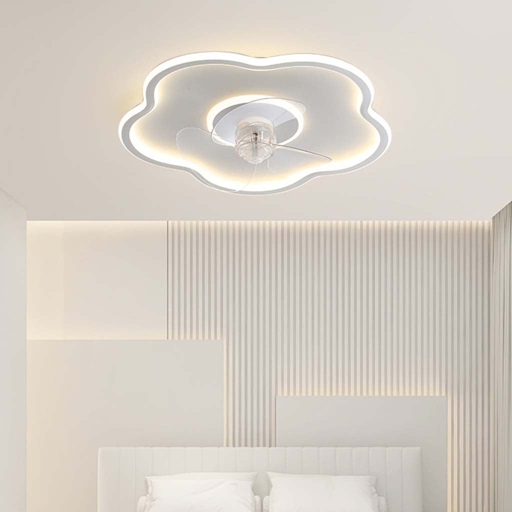 Mennyezeti ventilátor szabályozható LED lámpával, Alkotó Felhő, fehér / fekete