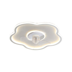 Mennyezeti ventilátor szabályozható LED lámpával, Alkotó Felhő, fehér / fekete