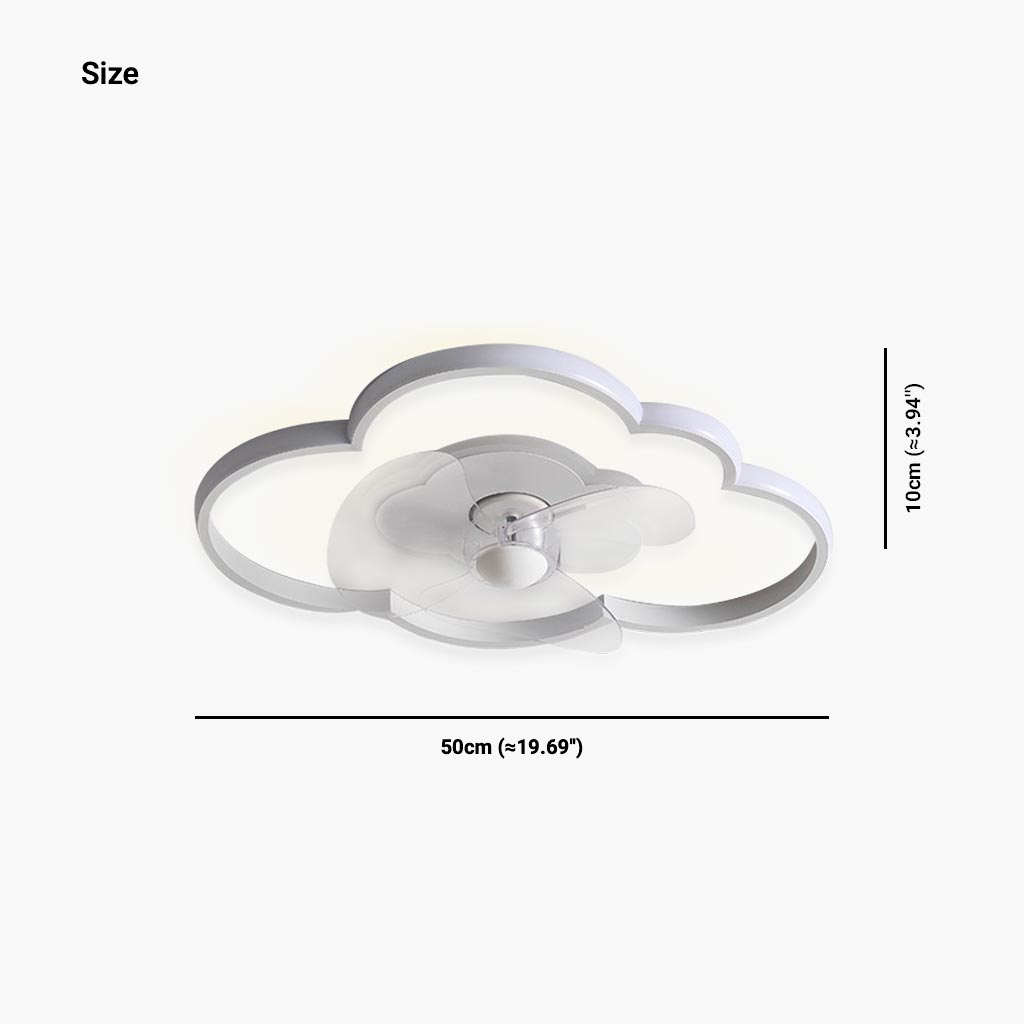 Ceiling Fan with Dimmable LED Light Size