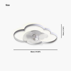 Ceiling Fan with Dimmable LED Light Size