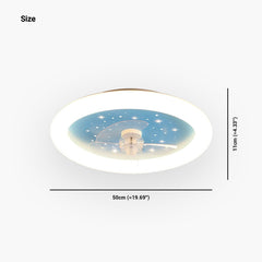 Ceiling Fan with Dimmable LED Light Size
