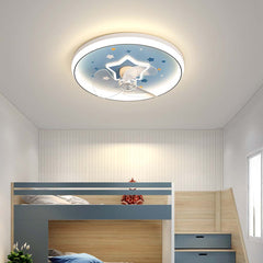 Ventilador de techo con luz LED regulable para habitación infantil