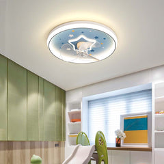Ventilador de techo con luz LED regulable para habitación infantil