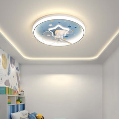 Ventilador de techo con luz LED regulable para habitación infantil