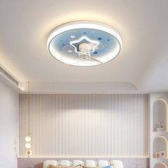 Ventilador de techo con luz LED regulable para habitación infantil