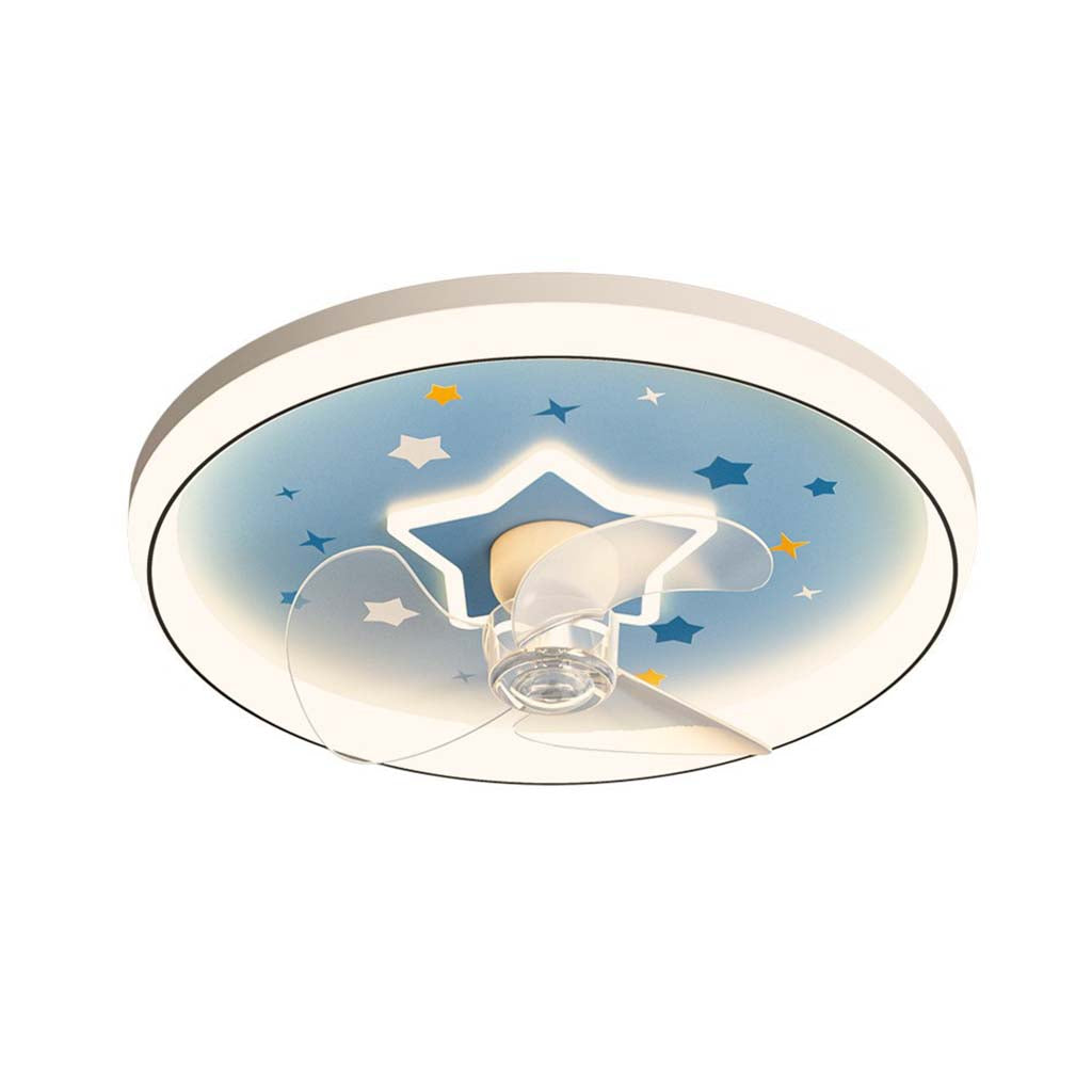 Ventilador de techo con luz LED regulable para habitación infantil