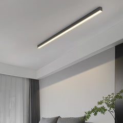Ceiling Light Bar Linear Flush Mount Minimalist LED Black White Black L120cm W3.5cm H5cm L47.24 x W1.38 x H1.97 24W