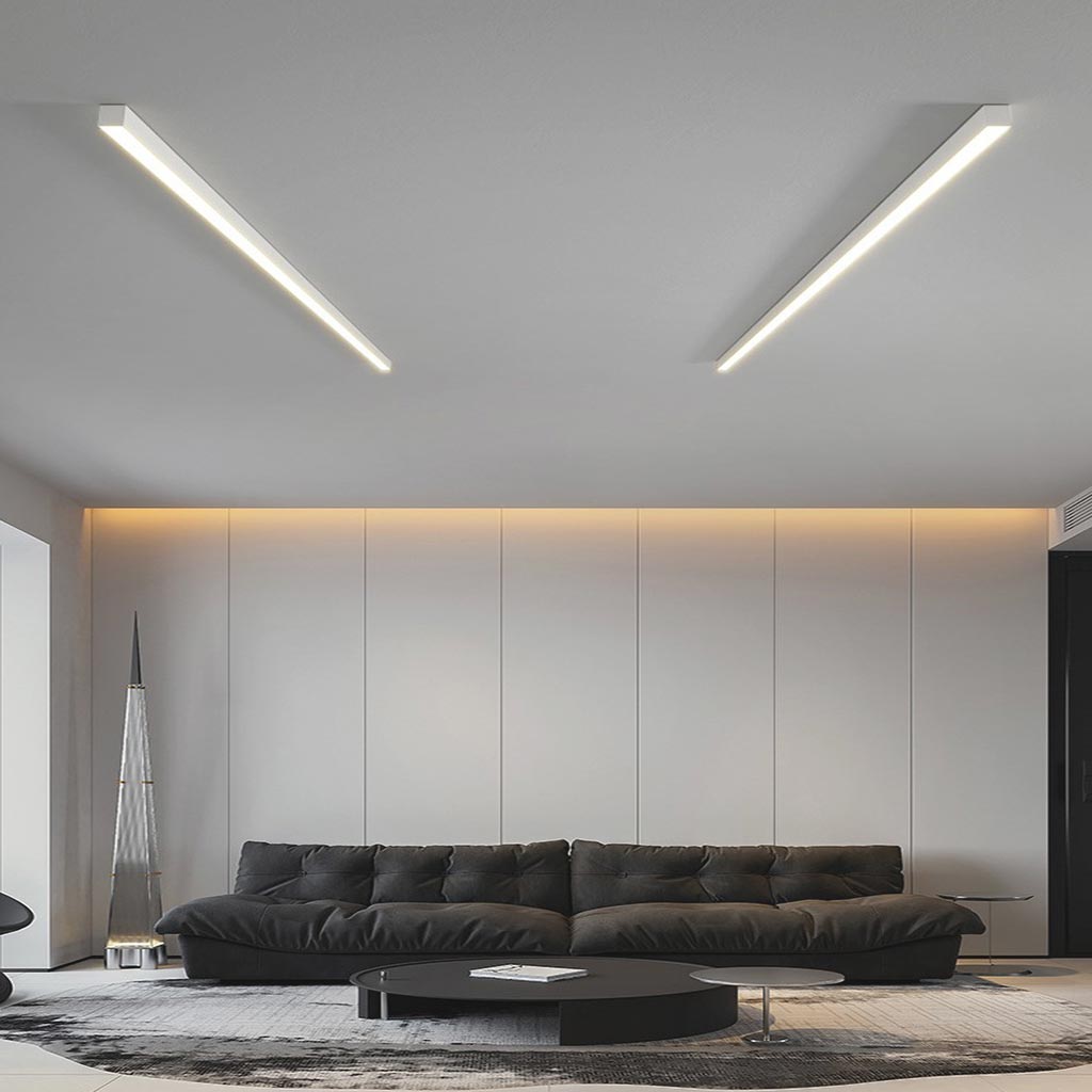 Ceiling Light Bar Linear Flush Mount White Living Room