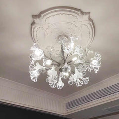 Chandelier / Ceiling Light Branch Flower Jasmine, Silver