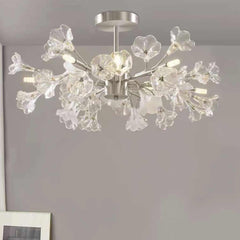 Chandelier / Ceiling Light Branch Flower Jasmine, Silver