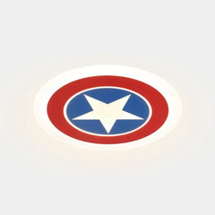 Ceiling Light Kids Bedroom Captain America Shield with Star, Iron & Acrylic