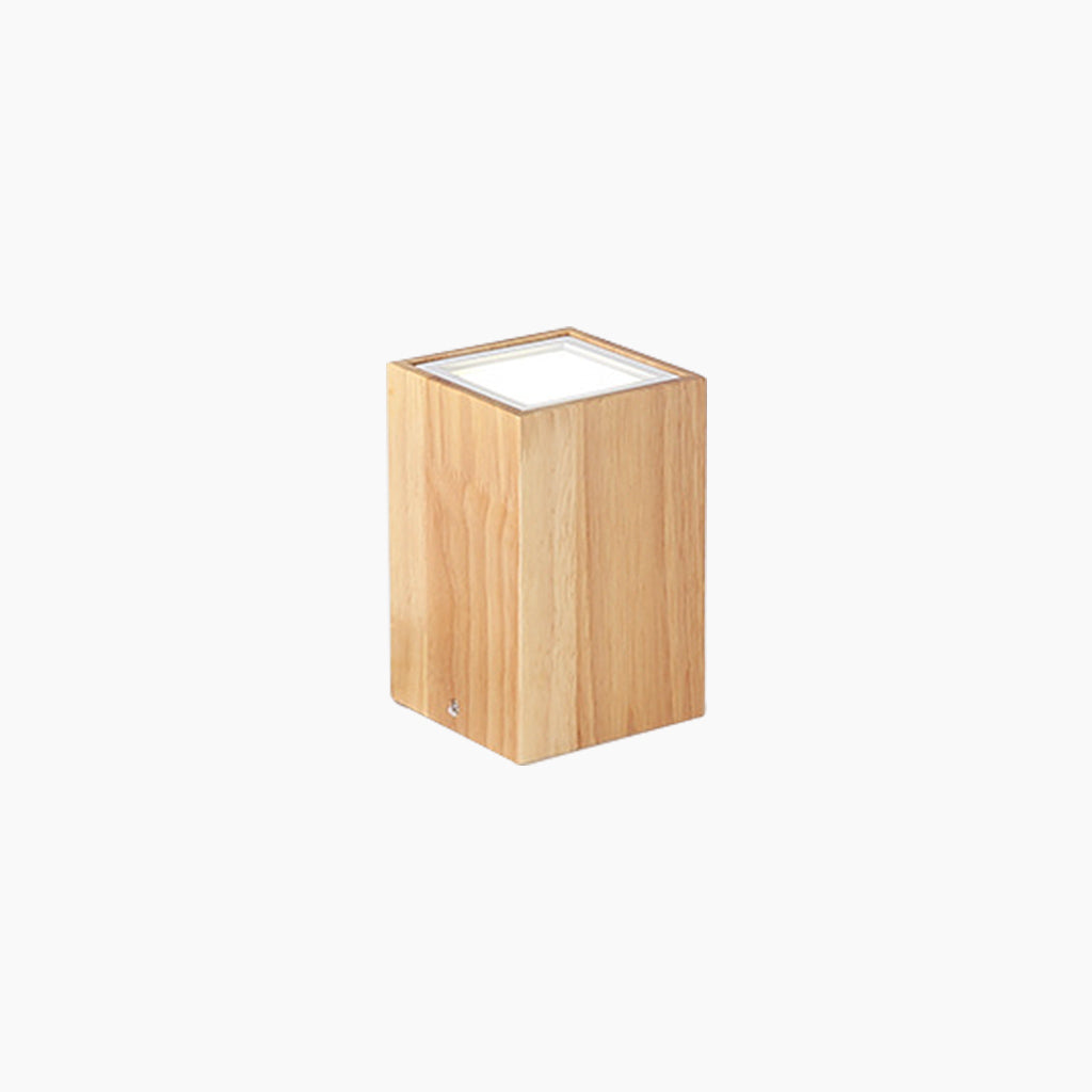Ceiling Light Downlight Wood LED Cube Medium