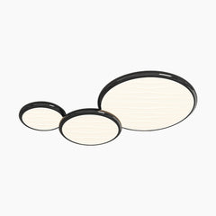 Ceiling Light Flush Mount 3 Light Round Black