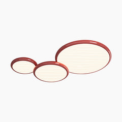 Ceiling Light Flush Mount 3 Light Round Red