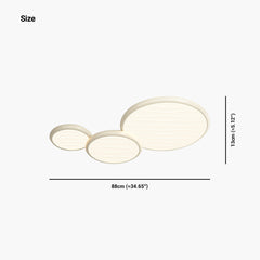 Ceiling Light Flush Mount 3 Light Round Size
