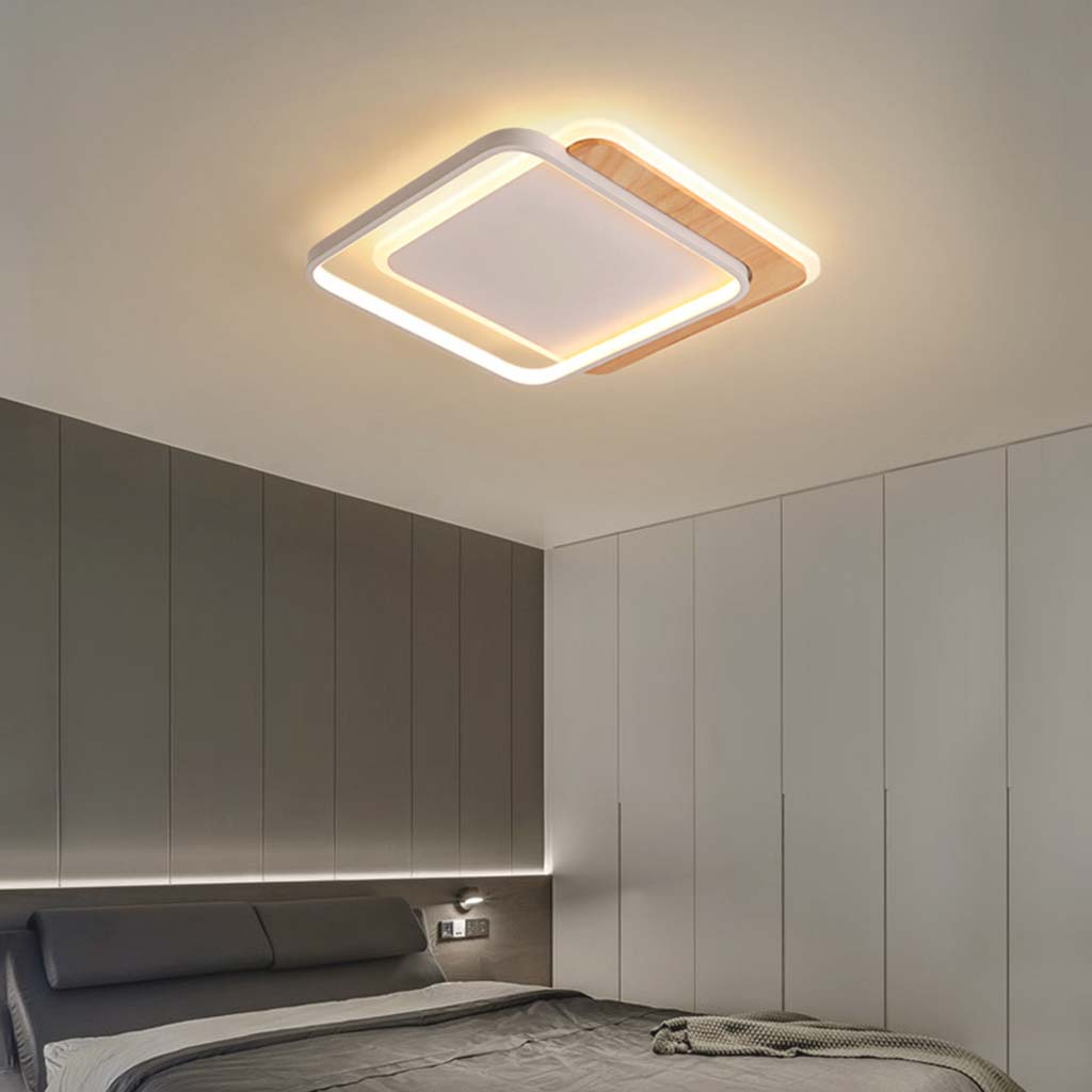 Ceiling Light Flush Mount Dimmable Square Bedroom