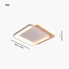 Ceiling Light Flush Mount Dimmable Square Size
