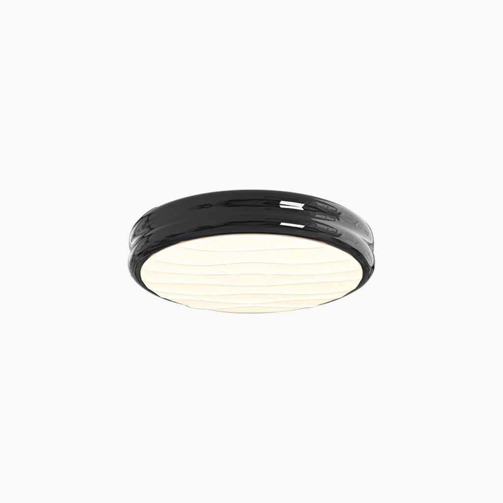 Ceiling Light Flush Mount Round LED Black
