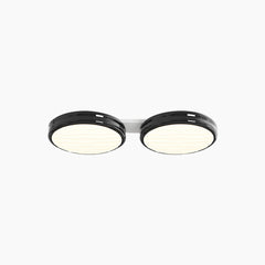 Ceiling Light Flush Mount Round LED Double Black