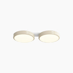 Ceiling Light Flush Mount Round LED Double White