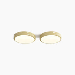 Ceiling Light Flush Mount Round LED Double Yellow