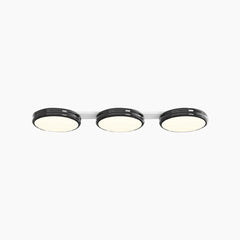 Ceiling Light Flush Mount Round LED Triple Black