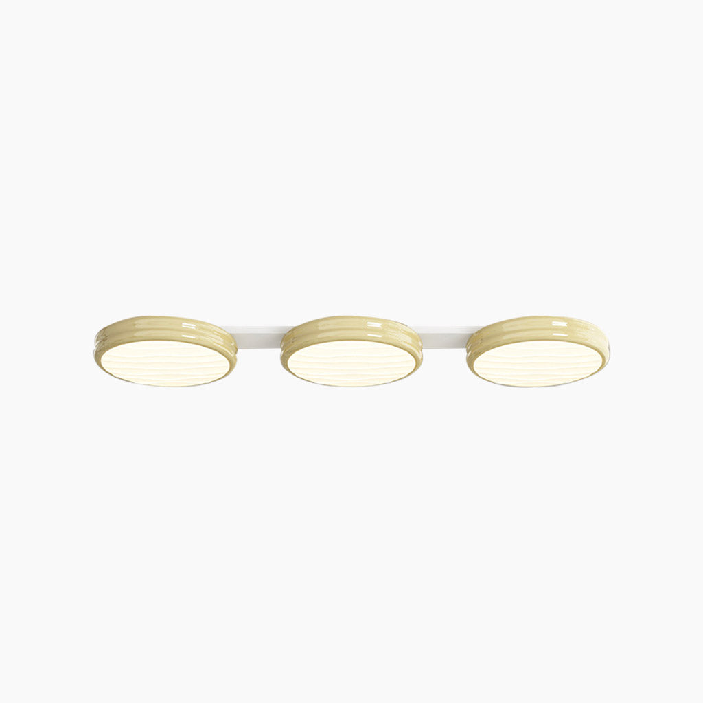 Ceiling Light Flush Mount Round LED Triple Yellow