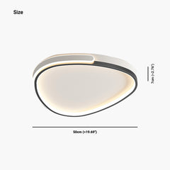 Ceiling Light Flush Mount Triangle Size