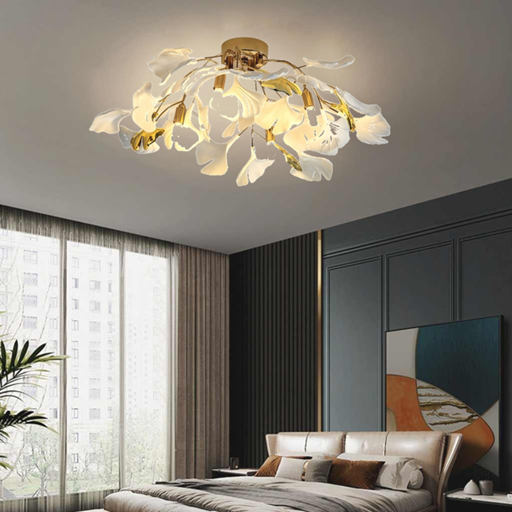 Ceiling Light Ginkgo Leave Bedroom
