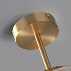 Ceiling Light Glass Globe Gold Canopy