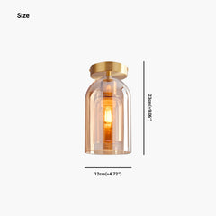 Ceiling Light Glass Gold Size