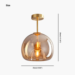 Ceiling Light Globe Gold Size