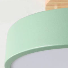 Ceiling Light Macaron Round Green Shade