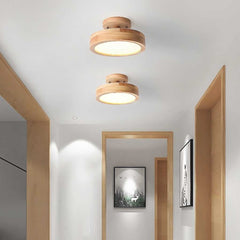 Ceiling Light Macaron Round Log Hallway