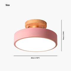 Ceiling Light Macaron Round Pink Size