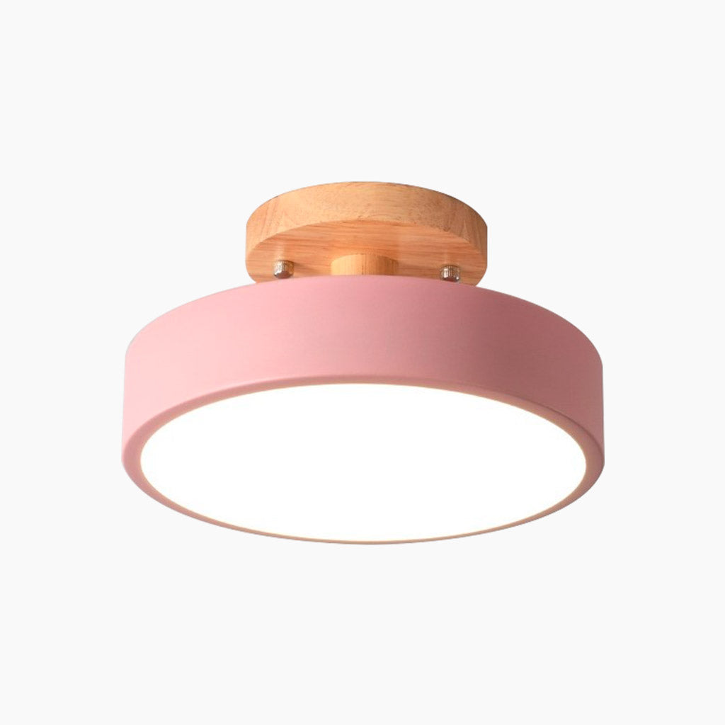 Ceiling Light Macaron Round Pink