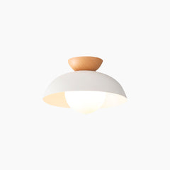 Ceiling Light Minimalist Iron Dome White