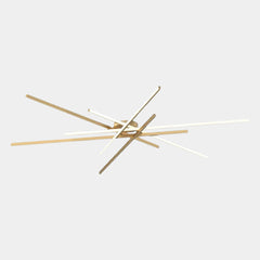 Semi-Flush Mount Ceiling Light Multi Line Brass Sputnik LED