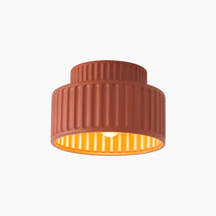 Ceiling Light Nordic Cream Pleated Orange