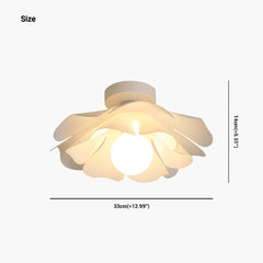Ceiling Light Semi Flush Acrylic Flower Size