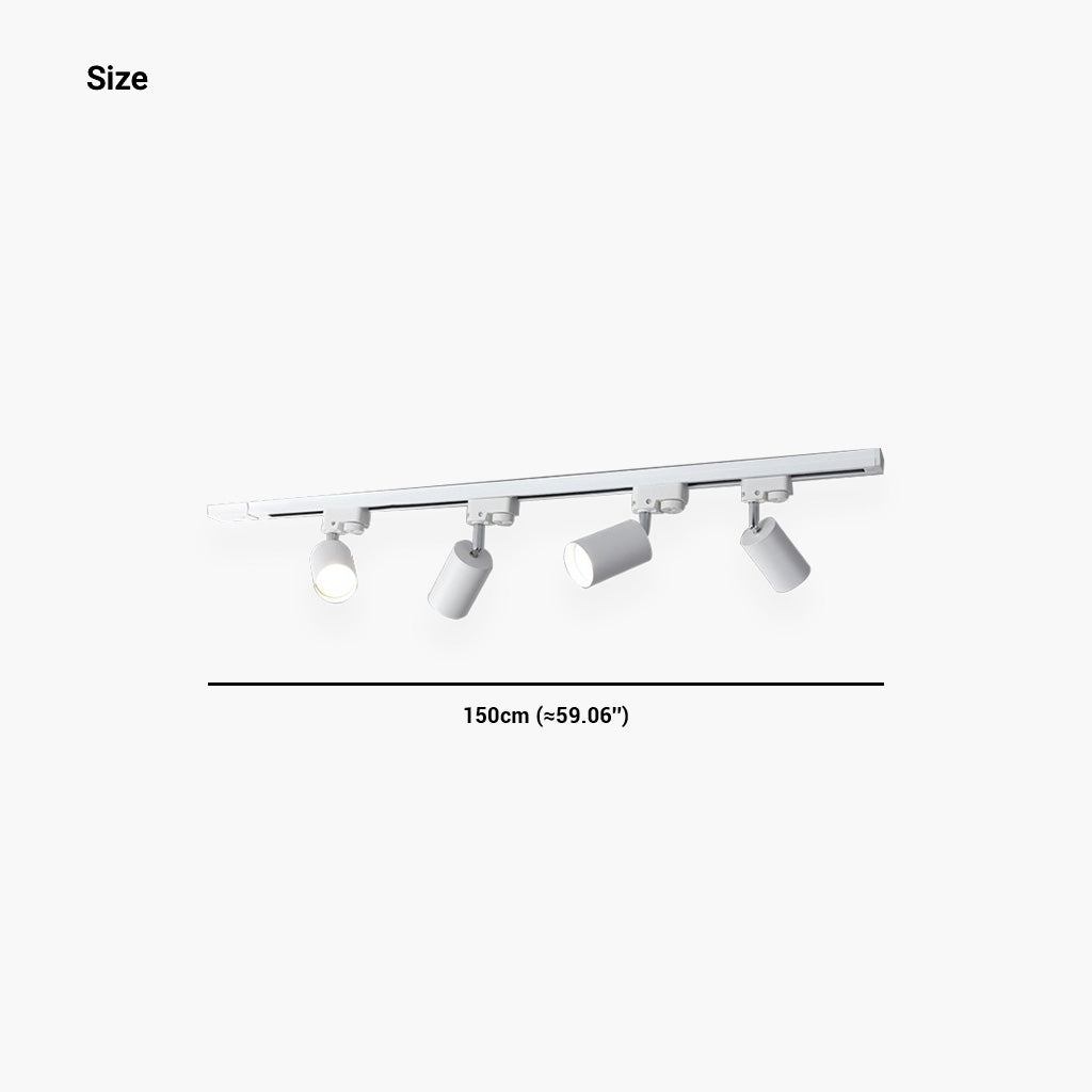Ceiling Light Spotlight Track Linear 4 Heads Size