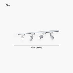 Ceiling Light Spotlight Track Linear 4 Heads Size