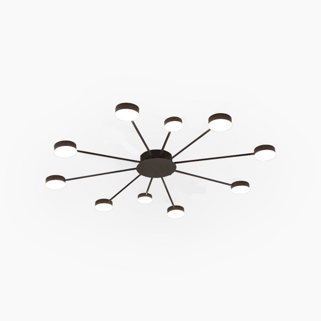 Ceiling Light Unique Sputnik Black 10 Heads