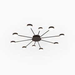 Ceiling Light Unique Sputnik Black 10 Heads