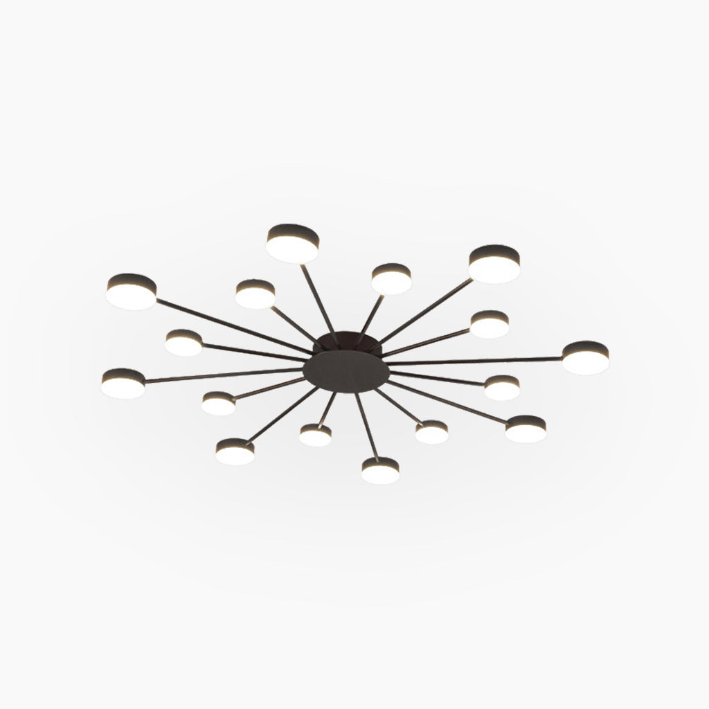 Ceiling Light Unique Sputnik Black 16 Heads