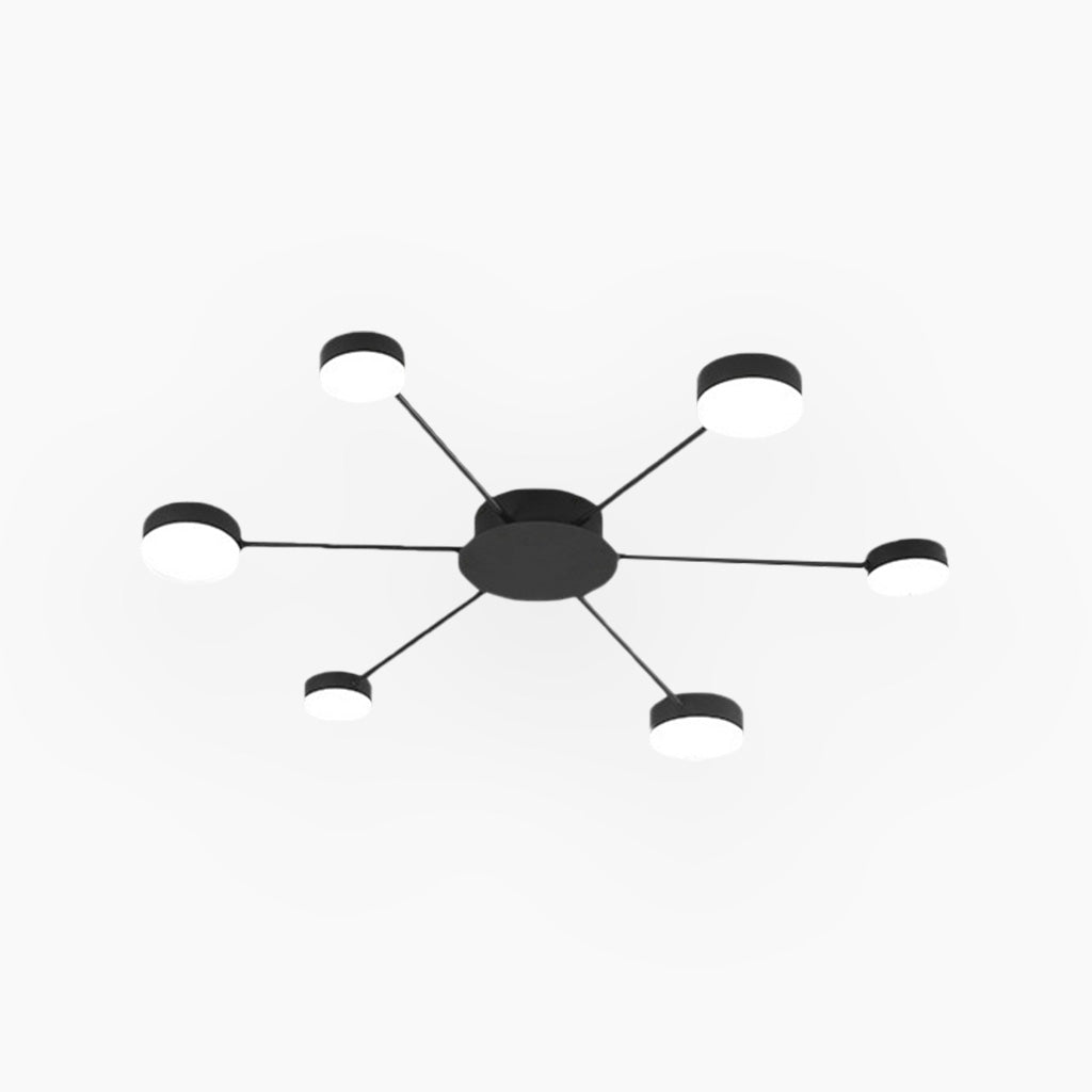 Ceiling Light Unique Sputnik Black 6 Heads