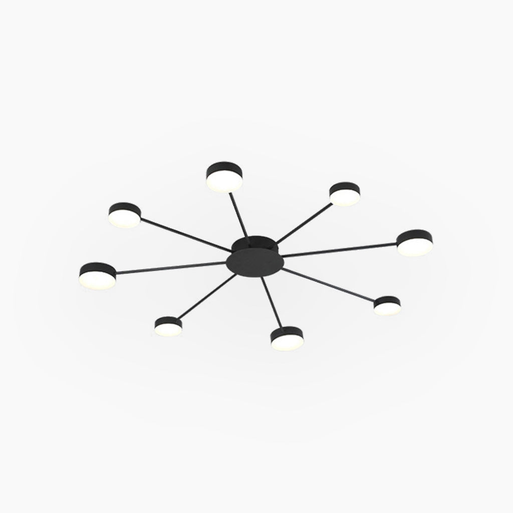 Ceiling Light Unique Sputnik Black 8 Heads